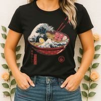 Great Ramen Wave Off Kanagawa Funny Japanese Food Women's T-Shirt thumb 2