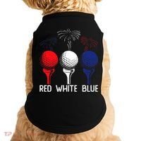 Golf Red White Blue Us Flag Patriotic 4th Of July Doggie Tank thumb 0