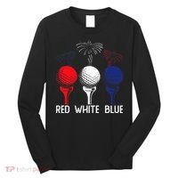 Golf Red White Blue Us Flag Patriotic 4th Of July Long Sleeve Shirt thumb 0