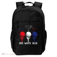 Golf Red White Blue Us Flag Patriotic 4th Of July Backpack thumb 0