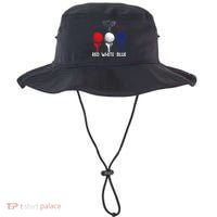 Golf Red White Blue Us Flag Patriotic 4th Of July Bucket Hat thumb 0