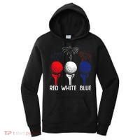 Golf Red White Blue Us Flag Patriotic 4th Of July Women's Hoodie thumb 0