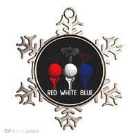 Golf Red White Blue Us Flag Patriotic 4th Of July Ornament thumb 0