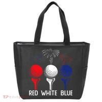 Golf Red White Blue Us Flag Patriotic 4th Of July Tote Bag thumb 0