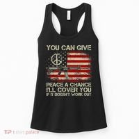 Gun Rights You Can Give Peace A Chance I'll Cover You Women's Tank Top thumb 0