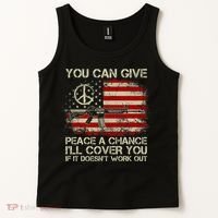 Gun Rights You Can Give Peace A Chance I'll Cover You Tank Top thumb 2
