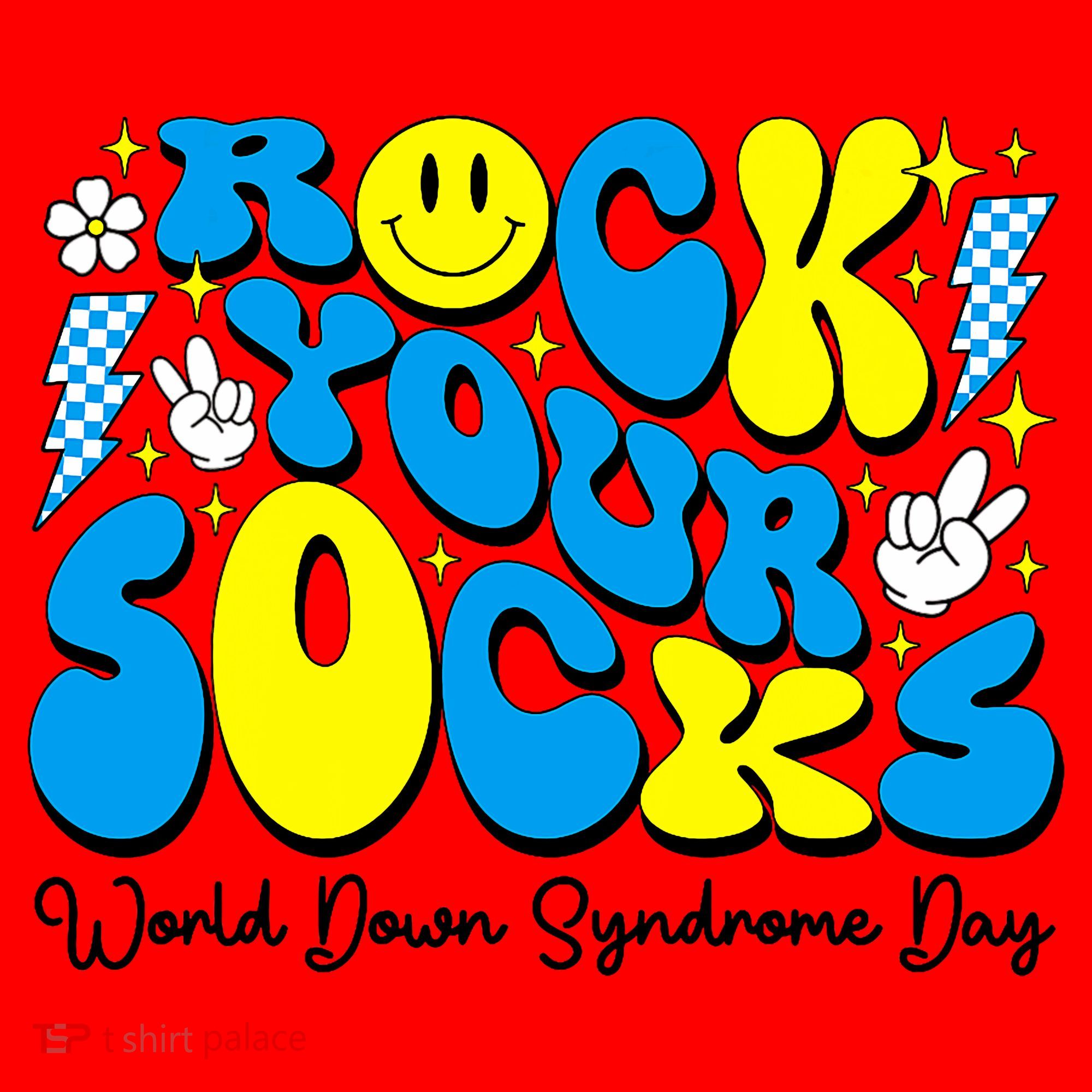 Groovy Rock Your Socks World Down Syndrome Awareness Day Santa Hat