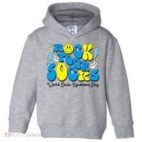 Groovy Rock Your Socks World Down Syndrome Awareness Day Toddler Hoodie thumb 0