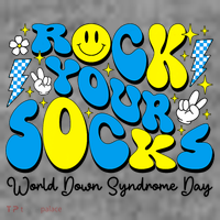 Groovy Rock Your Socks World Down Syndrome Awareness Day Toddler Hoodie thumb 2