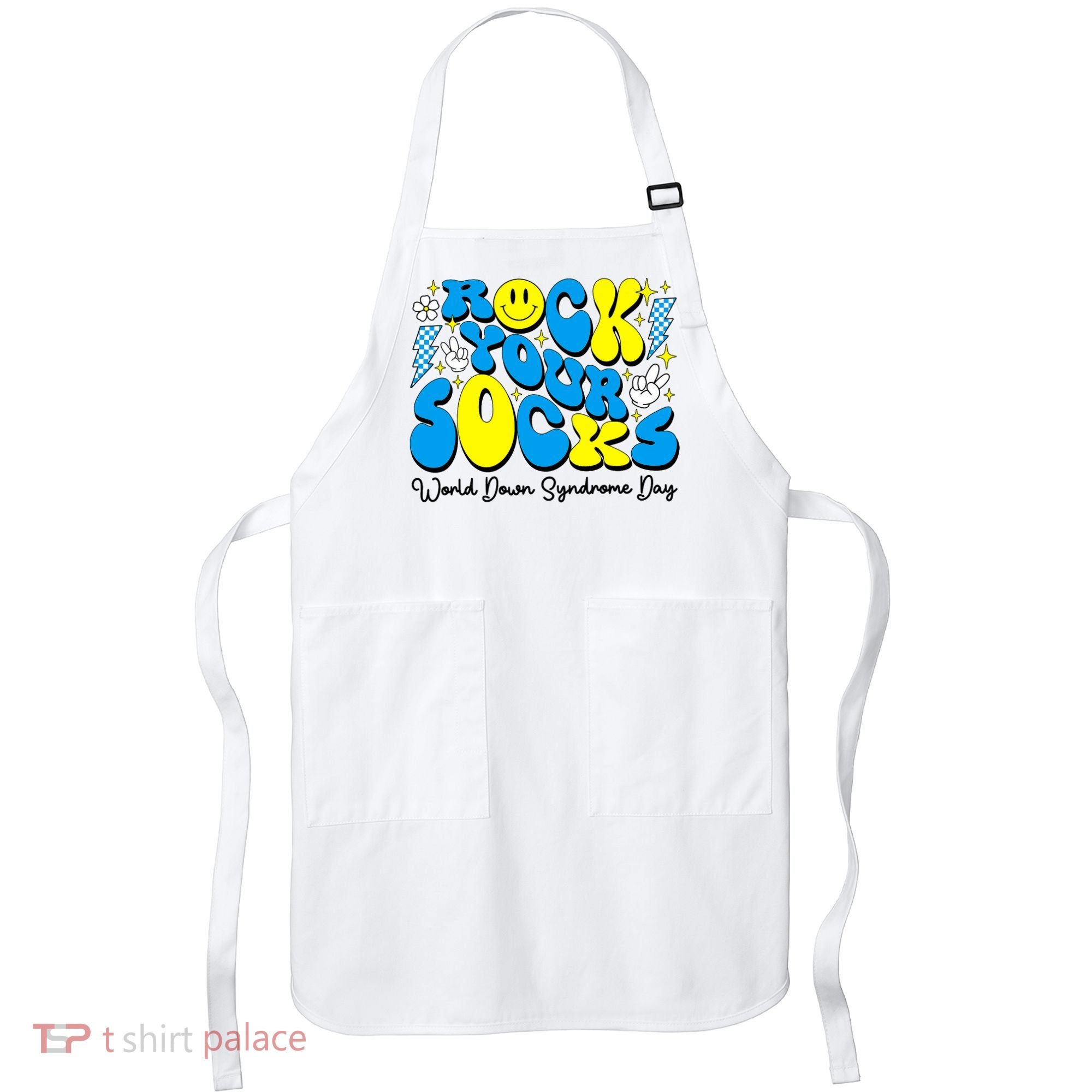 Groovy Rock Your Socks World Down Syndrome Awareness Day Apron