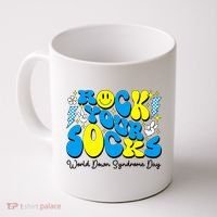 Groovy Rock Your Socks World Down Syndrome Awareness Day Coffee Mug thumb 0