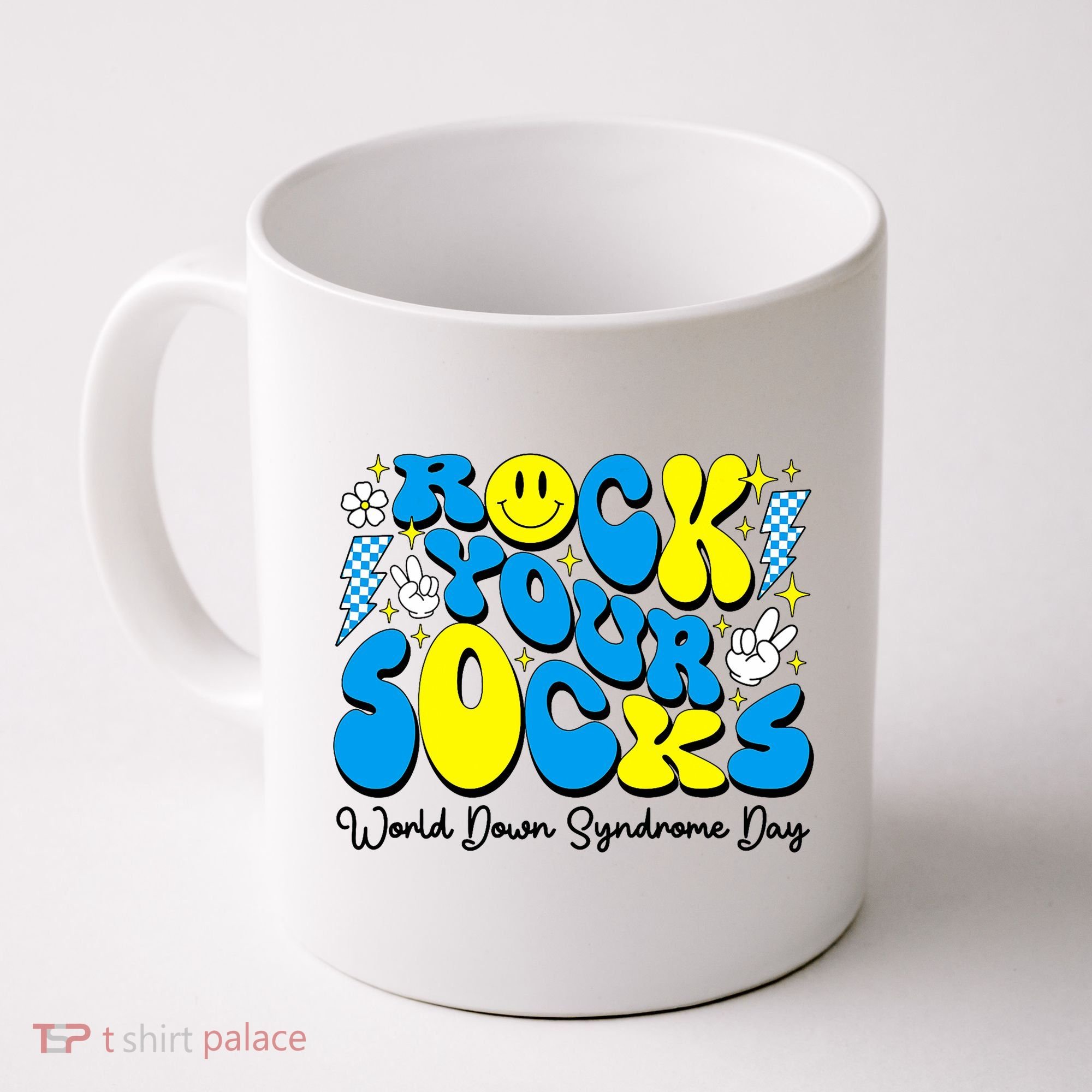 Groovy Rock Your Socks World Down Syndrome Awareness Day Coffee Mug