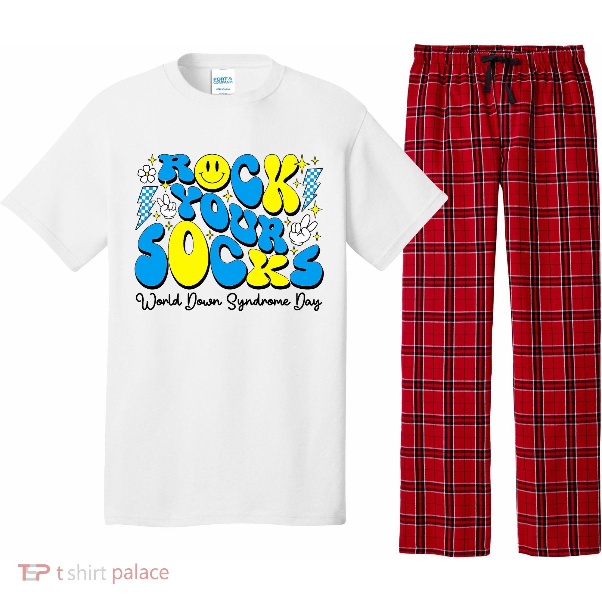 Groovy Rock Your Socks World Down Syndrome Awareness Day Pajama Set