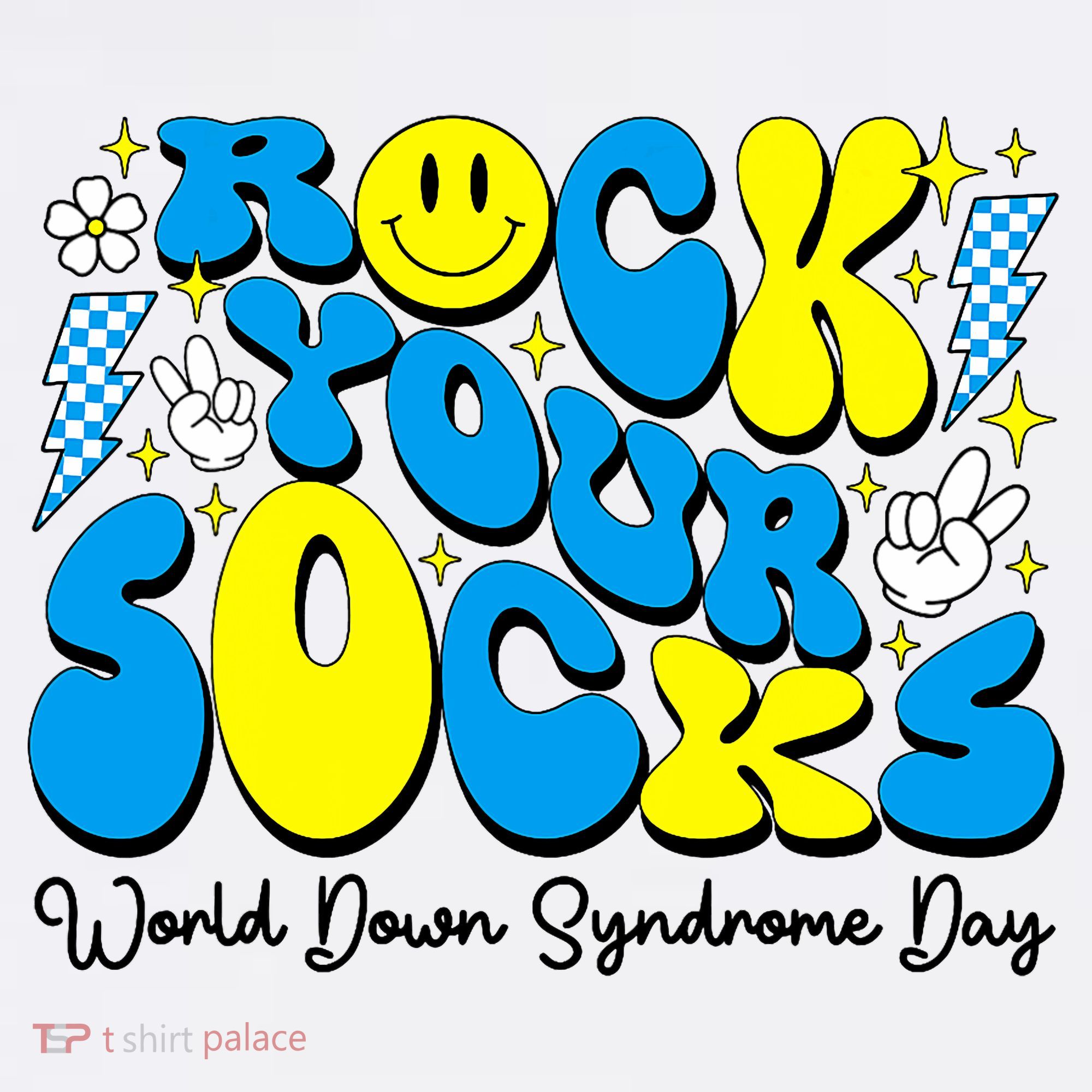 Groovy Rock Your Socks World Down Syndrome Awareness Day Women's Tank Top