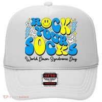Groovy Rock Your Socks World Down Syndrome Awareness Day Hat thumb 0