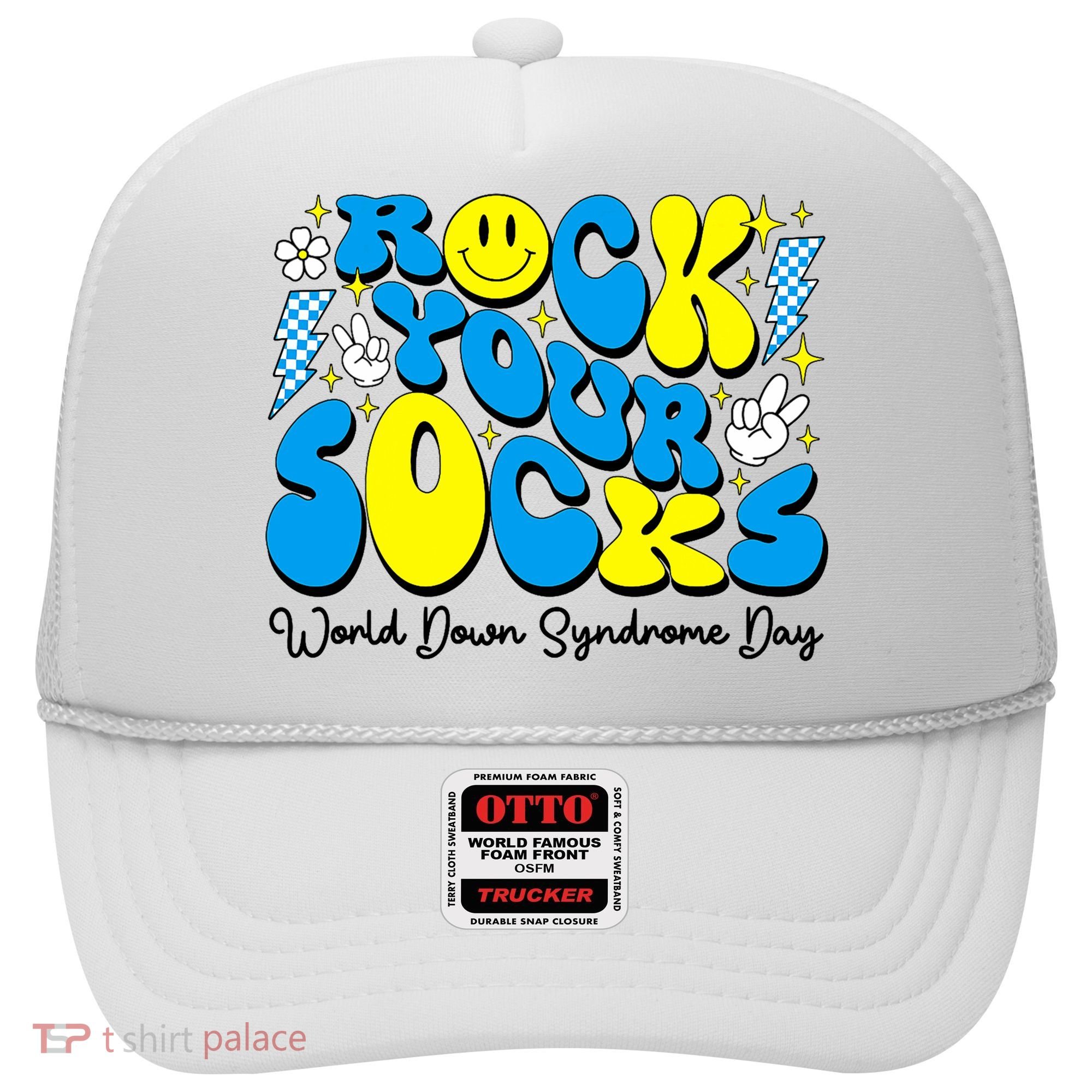 Groovy Rock Your Socks World Down Syndrome Awareness Day Hat