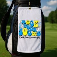 Groovy Rock Your Socks World Down Syndrome Awareness Day Golf Towel thumb 2