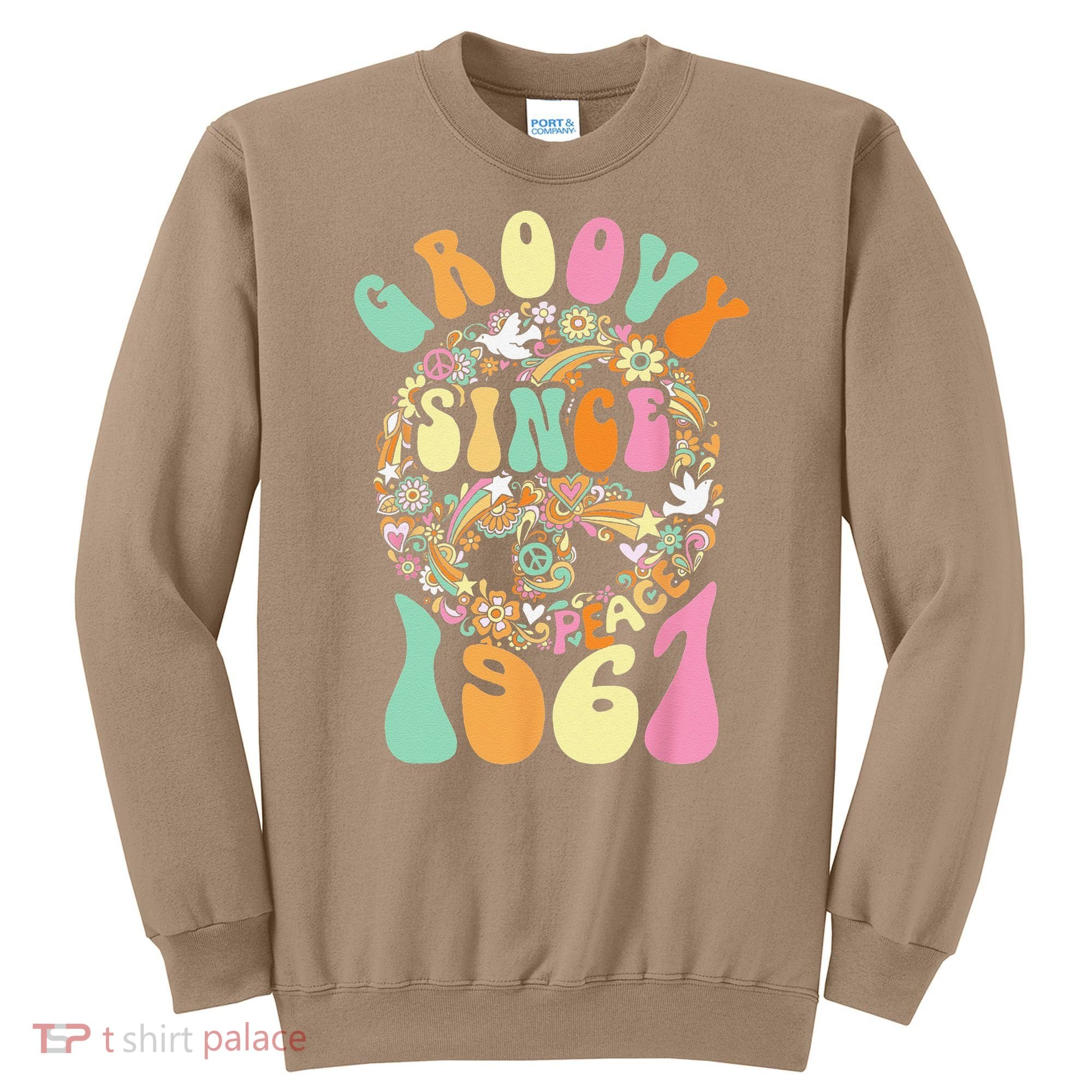 Groovy Since 1967 Peace For Vintage Birthday Party 60s 70s Sweatshirt