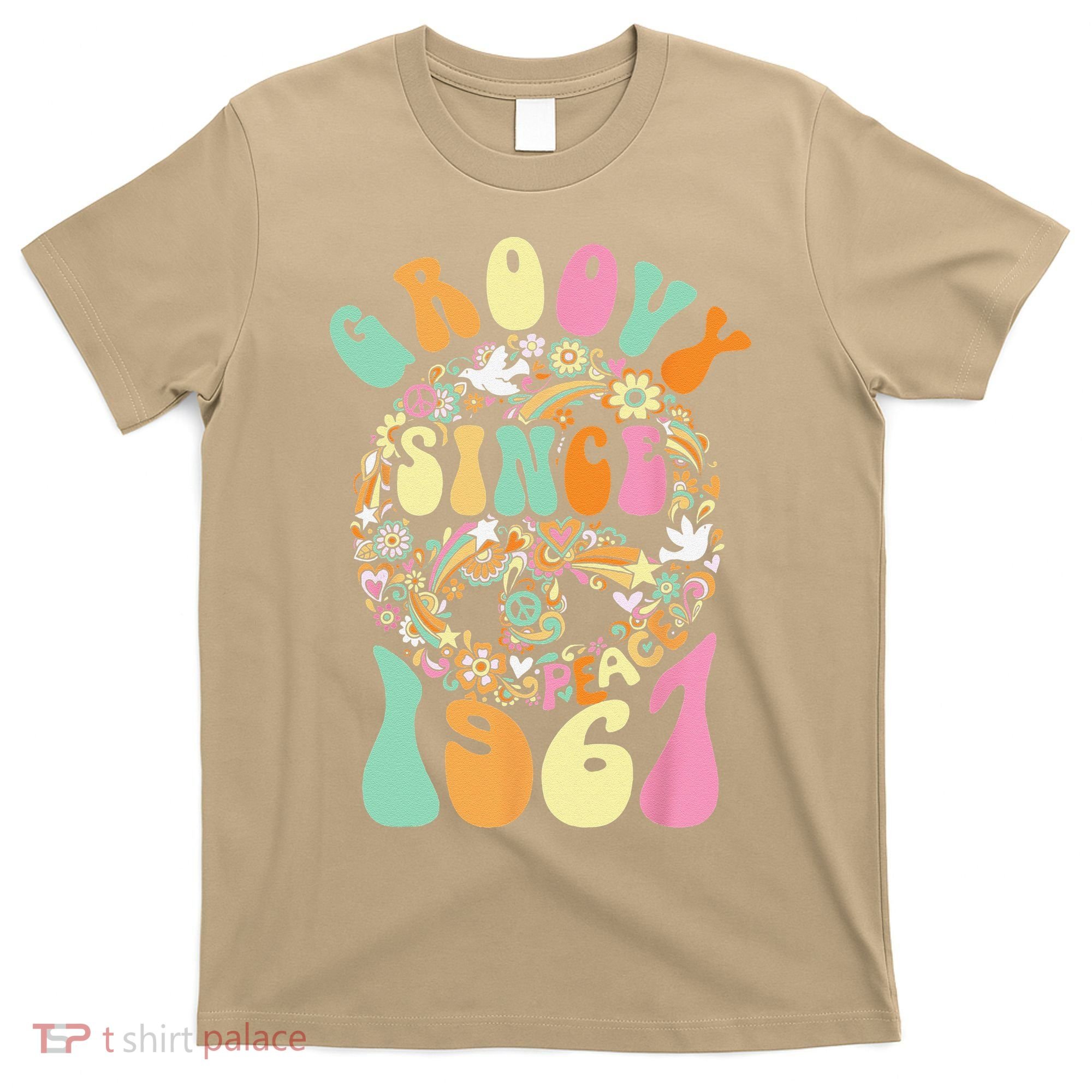 Groovy Since 1967 Peace For Vintage Birthday Party 60s 70s T-Shirt