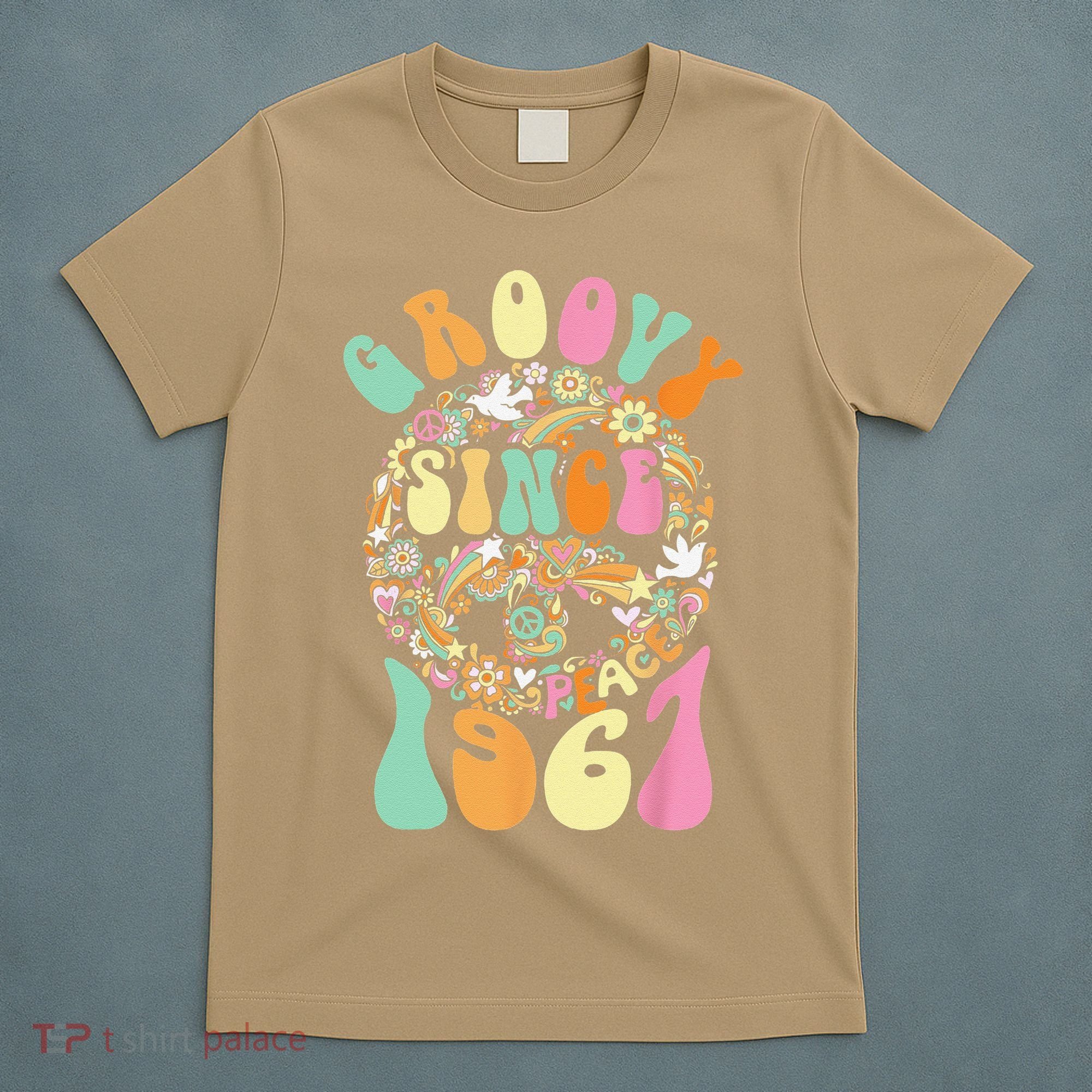 Groovy Since 1967 Peace For Vintage Birthday Party 60s 70s T-Shirt