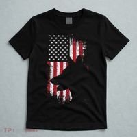 German Shepherd American Flag Usa Patriotic Dog Gift T-Shirt thumb 5