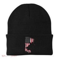 German Shepherd American Flag Usa Patriotic Dog Gift Beanie thumb 0