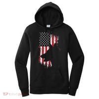 German Shepherd American Flag Usa Patriotic Dog Gift Women's Hoodie thumb 0