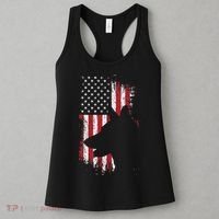 German Shepherd American Flag Usa Patriotic Dog Gift Women's Tank Top thumb 3