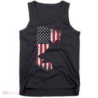 German Shepherd American Flag Usa Patriotic Dog Gift Tank Top thumb 0
