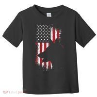 German Shepherd American Flag Usa Patriotic Dog Gift Toddler T-Shirt thumb 0