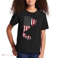 German Shepherd American Flag Usa Patriotic Dog Gift Kids T-Shirt thumb 2