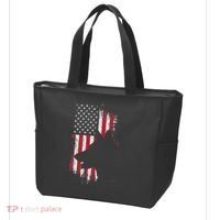 German Shepherd American Flag Usa Patriotic Dog Gift Tote Bag thumb 3
