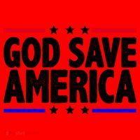 God Save America Political Election Santa Hat thumb 1