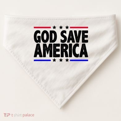 God Save America Political Election USA-Made Doggie Bandana