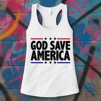 God Save America Political Election Women's Tank Top thumb 3