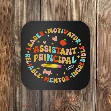 Groovy School Assistant Principal Teacher Appreciation Coaster