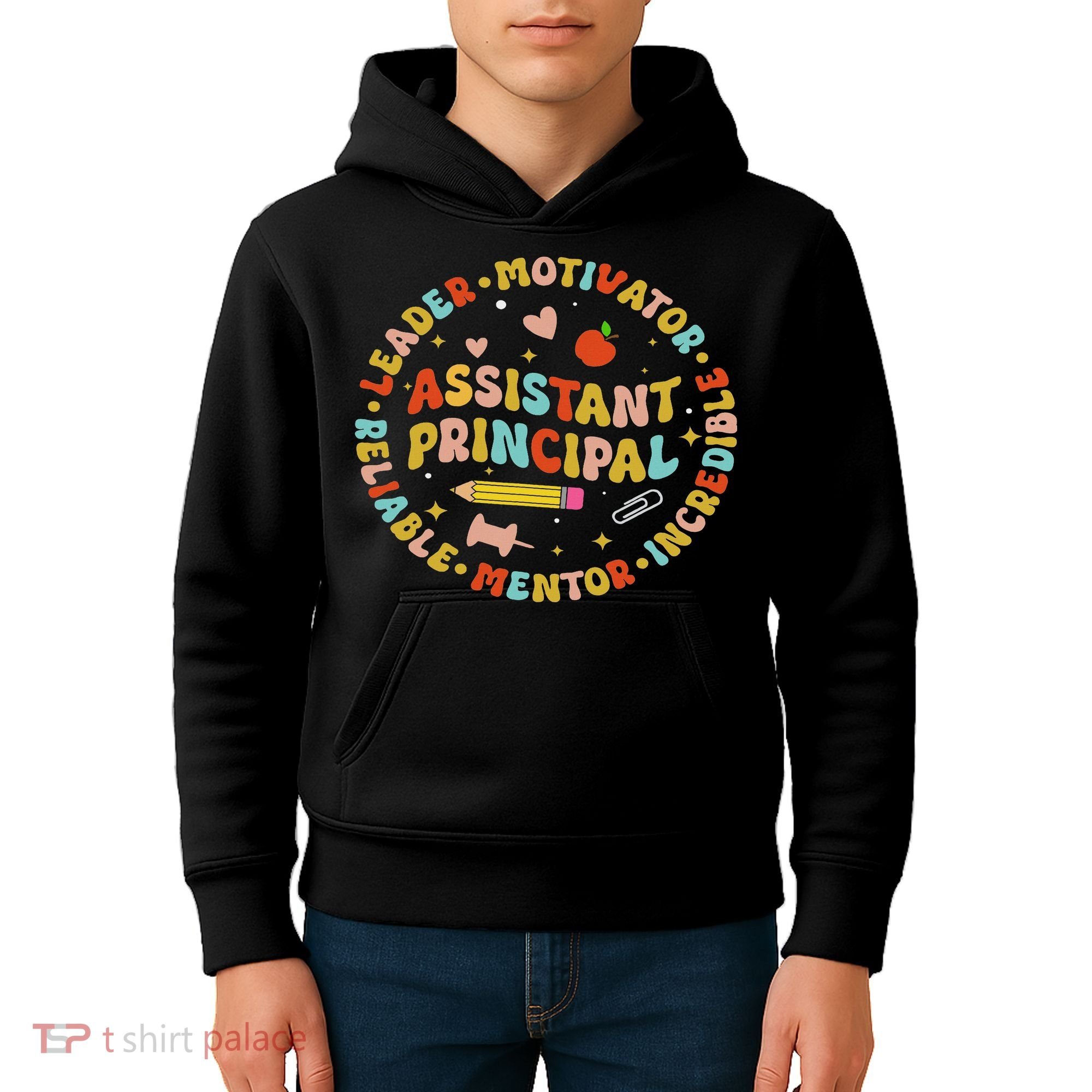 Groovy School Assistant Principal Teacher Appreciation Kids Hoodie