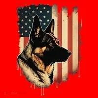German Shepherd American Legend  Santa Hat thumb 1