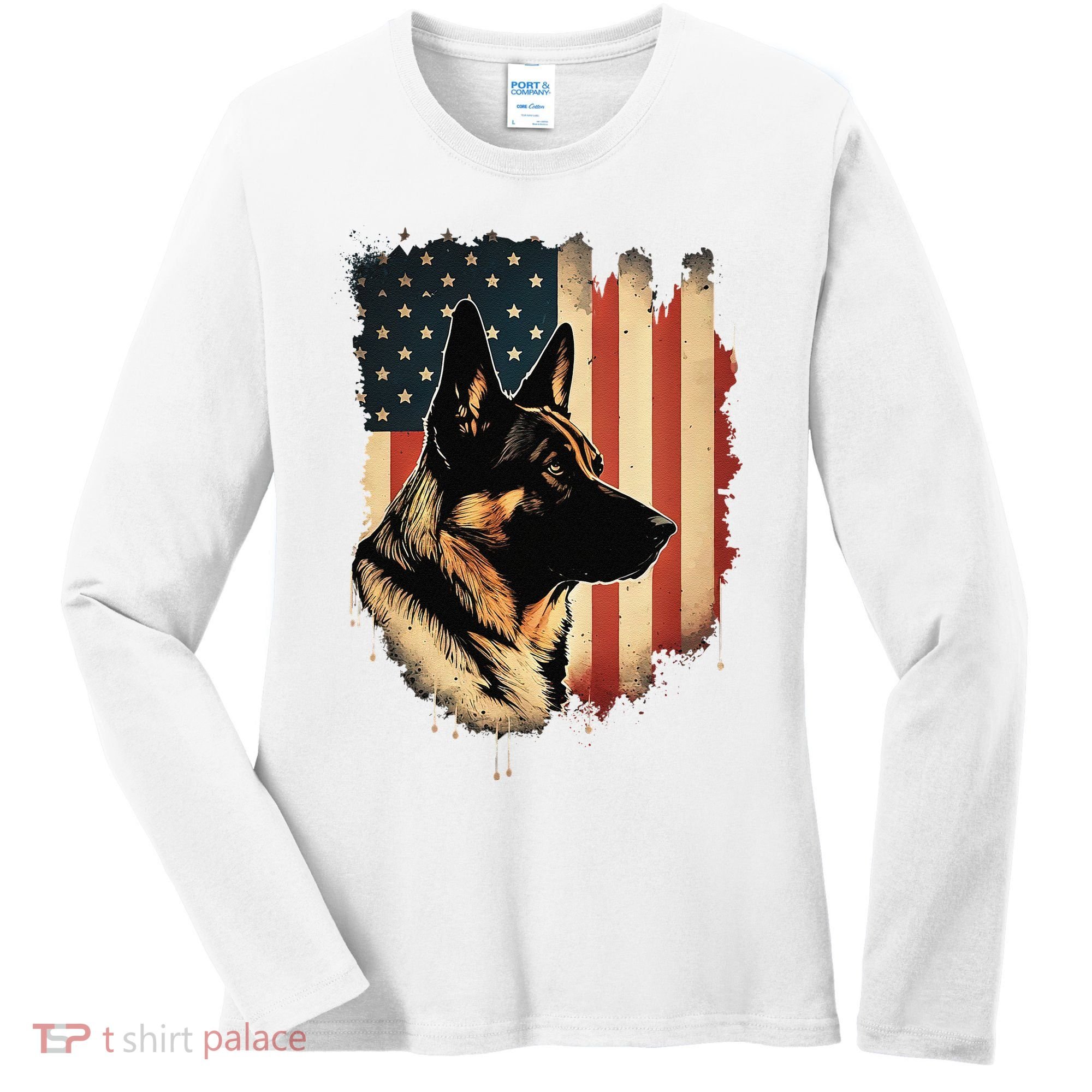 German Shepherd American Legend  Women's Long Sleeve Shirt