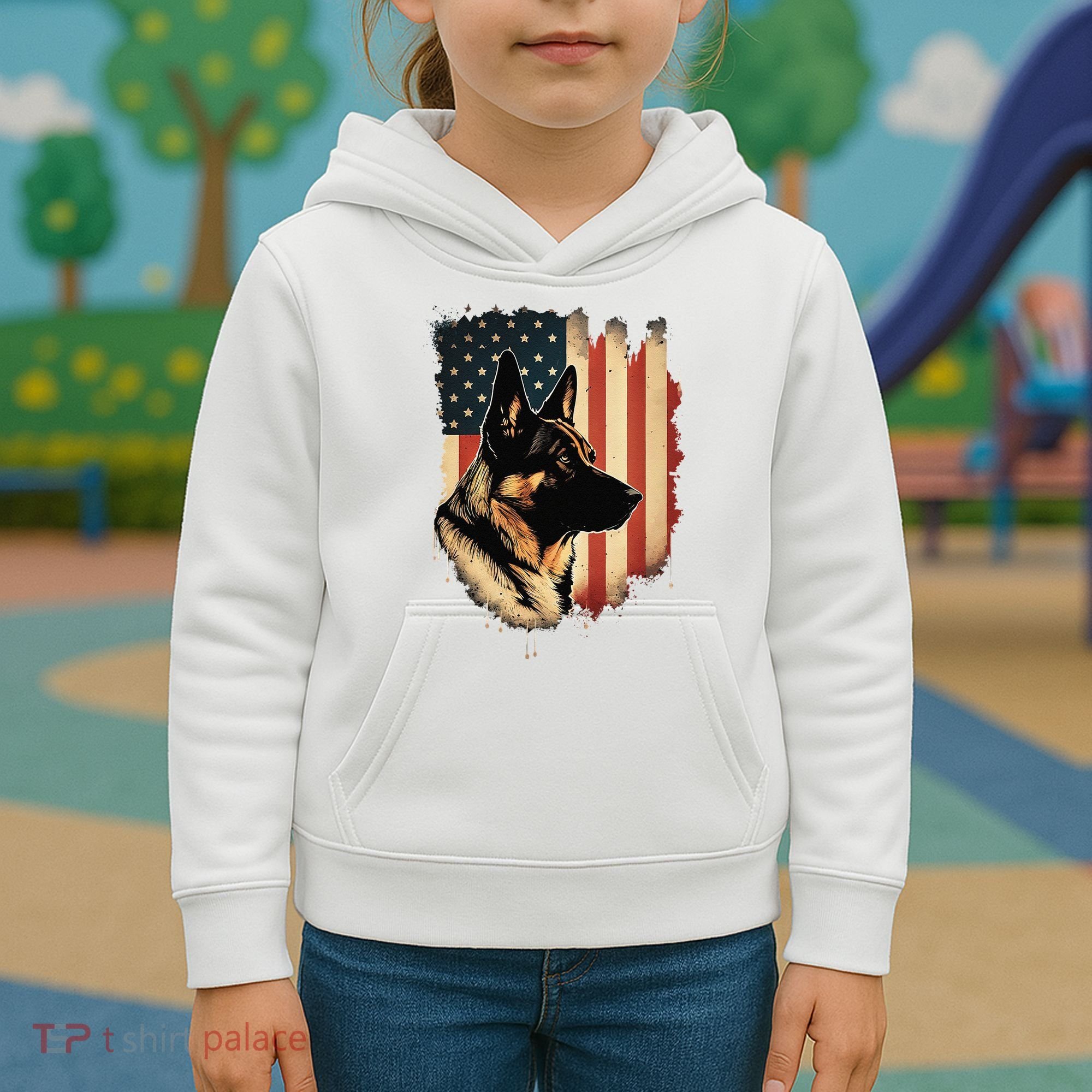 German Shepherd American Legend  Kids Hoodie