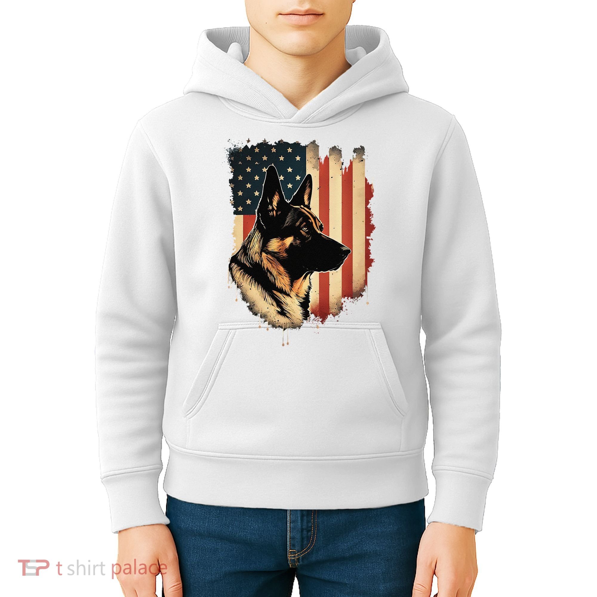 German Shepherd American Legend  Kids Hoodie
