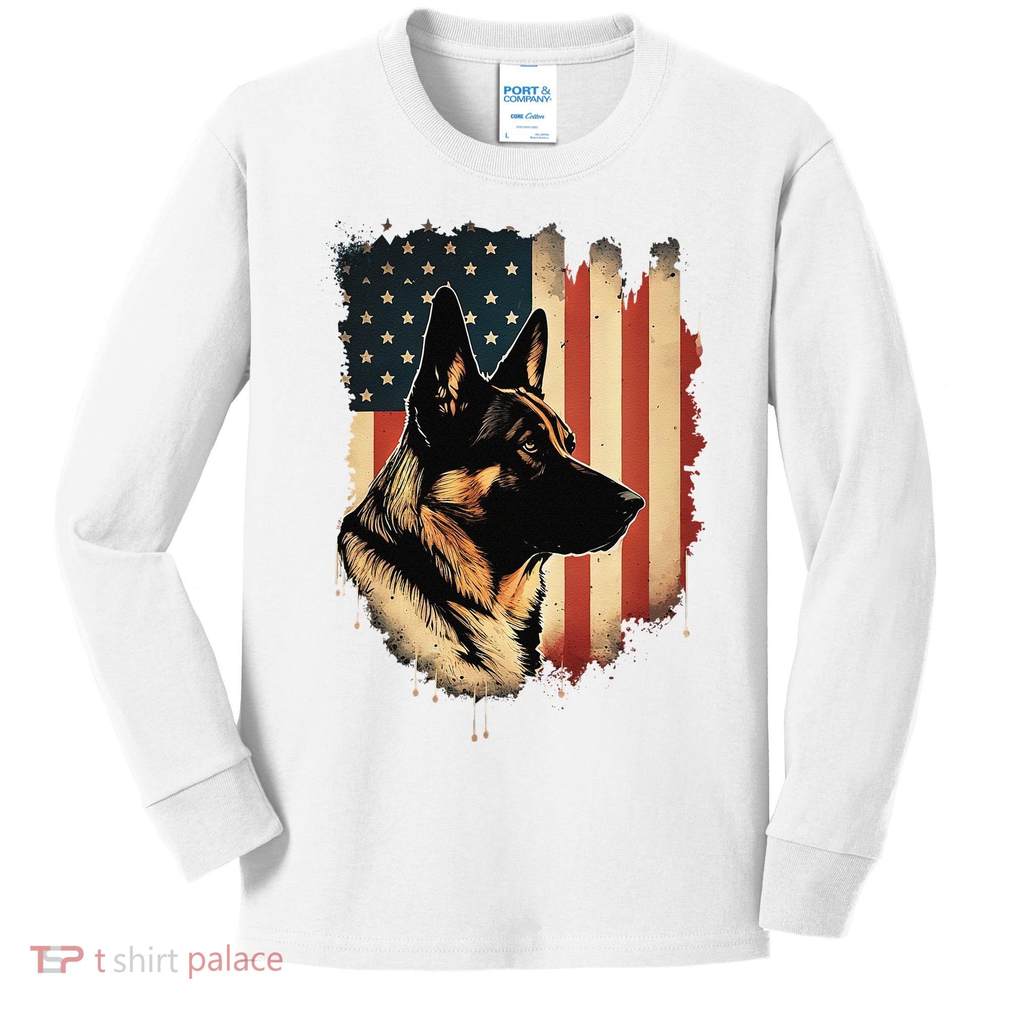 German Shepherd American Legend  Kids Long Sleeve Shirt