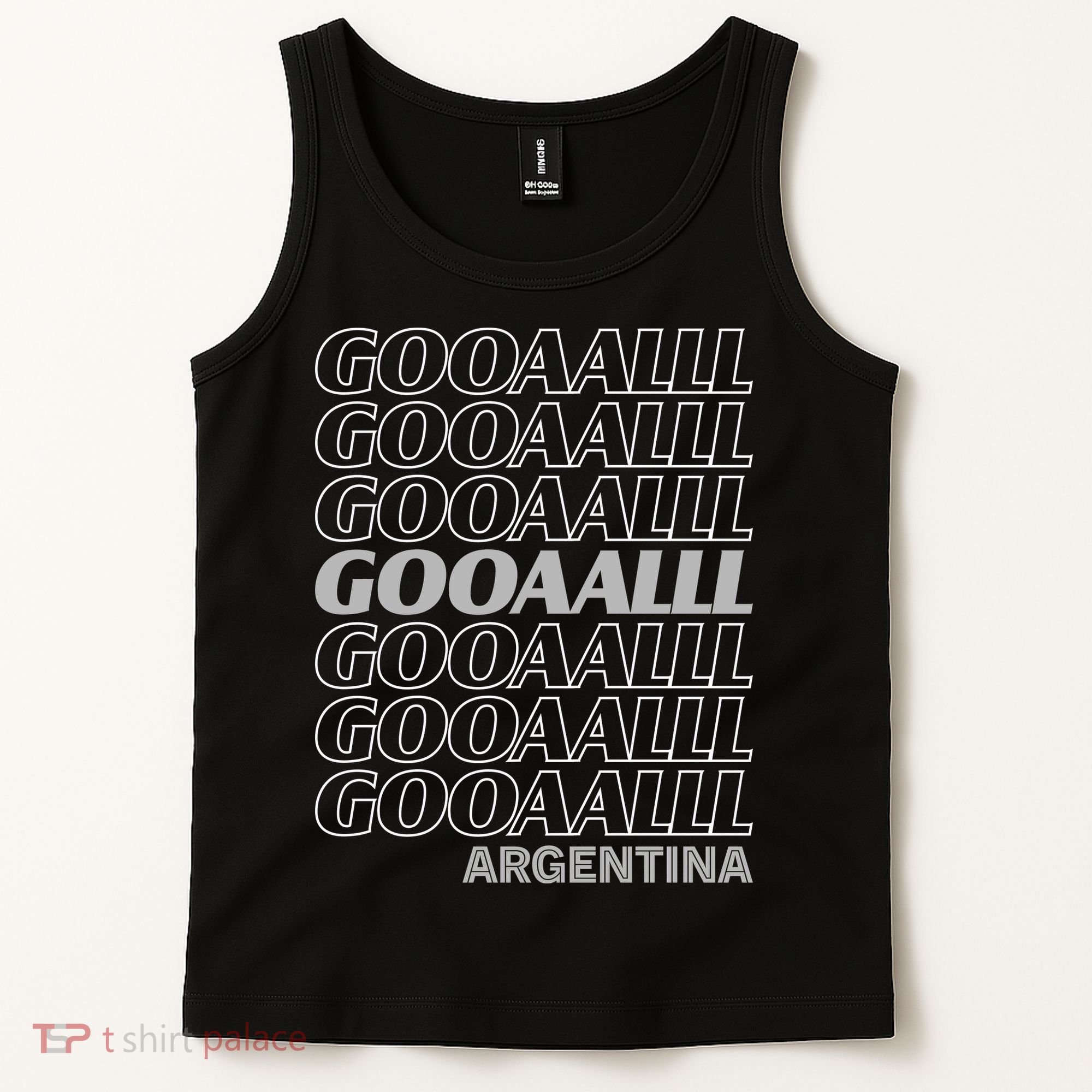 GOOAALLL Soccer Argentina Fan Goal Tank Top