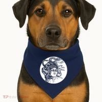 Greek Snakes Ancient Greece Mythology Gothic Goddess USA-Made Doggie Bandana thumb 1