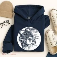 Greek Snakes Ancient Greece Mythology Gothic Goddess Hoodie thumb 4