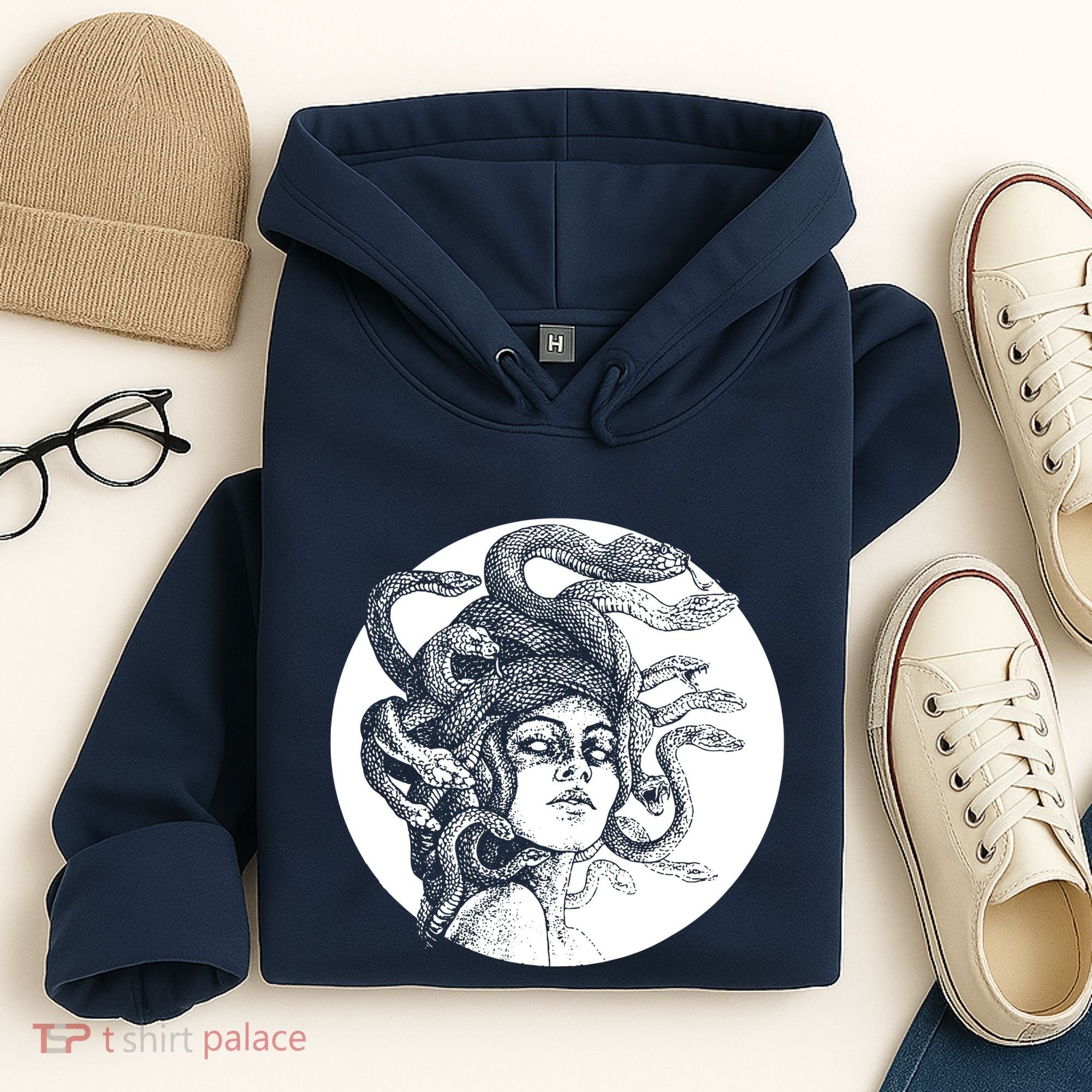 Greek Snakes Ancient Greece Mythology Gothic Goddess Hoodie