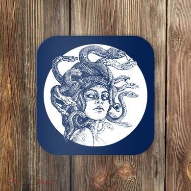 Greek Snakes Ancient Greece Mythology Gothic Goddess Coaster