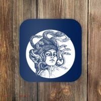 Greek Snakes Ancient Greece Mythology Gothic Goddess Coaster thumb 0