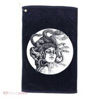 Greek Snakes Ancient Greece Mythology Gothic Goddess Golf Towel thumb 0