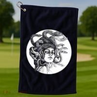 Greek Snakes Ancient Greece Mythology Gothic Goddess Golf Towel thumb 1